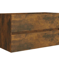 Waschbeckenschrank Räuchereiche 80x38,5x45 cm Holzwerkstoff