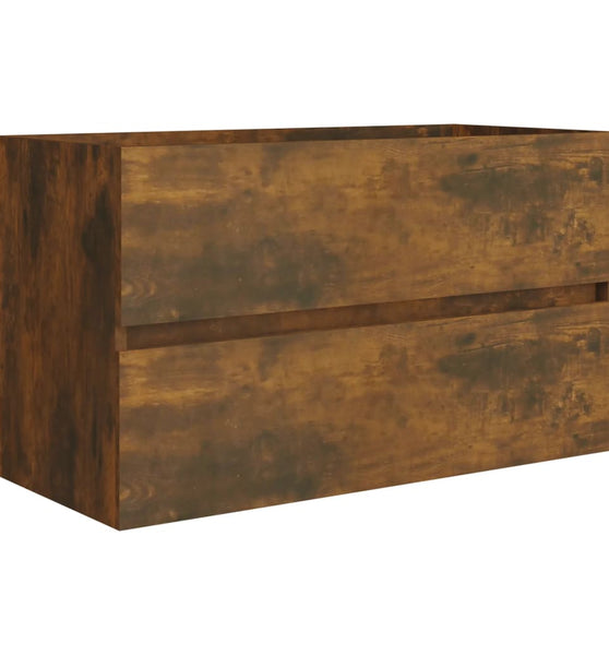 Waschbeckenschrank Räuchereiche 80x38,5x45 cm Holzwerkstoff