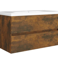 Waschbeckenschrank Räuchereiche 80x38,5x45 cm Holzwerkstoff