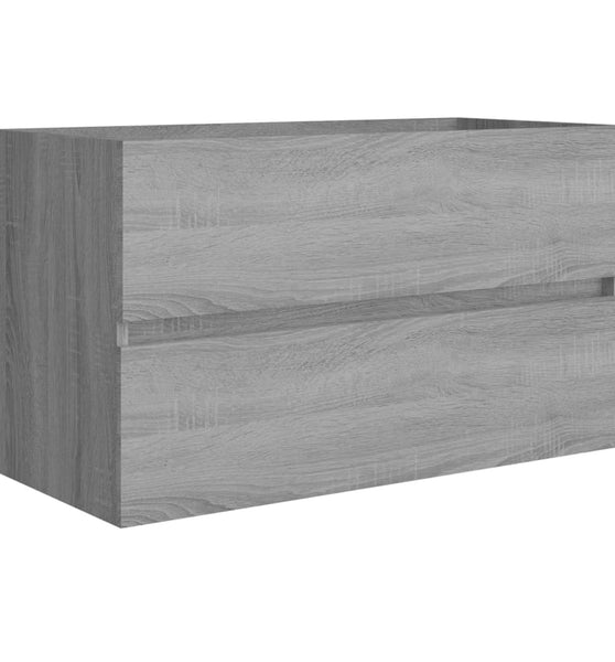 Waschbeckenunterschrank Grau Sonoma 80x38,5x45 cm Holzwerkstoff