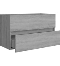 Waschbeckenunterschrank Grau Sonoma 80x38,5x45 cm Holzwerkstoff