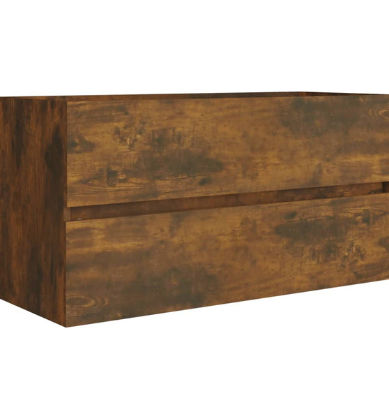 Waschbeckenschrank Räuchereiche 90x38,5x45 cm Holzwerkstoff