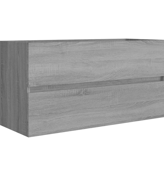 Waschbeckenunterschrank Grau Sonoma 90x38,5x45 cm Holzwerkstoff