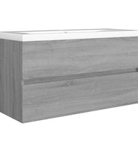 Waschbeckenunterschrank Grau Sonoma 90x38,5x45 cm Holzwerkstoff