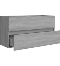 Waschbeckenunterschrank Grau Sonoma 90x38,5x45 cm Holzwerkstoff