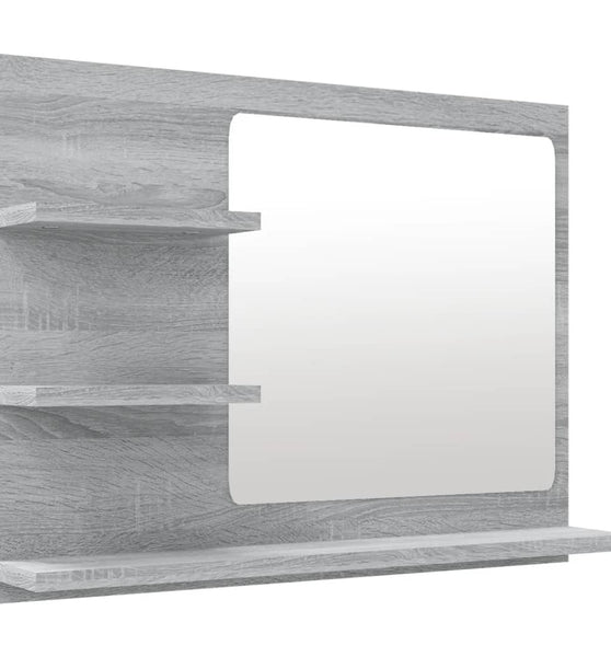 Badspiegel Grau Sonoma 60x10,5x45 cm Holzwerkstoff