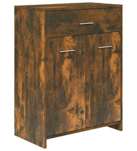 Badezimmerschrank Räuchereiche 60x33x80 cm Holzwerkstoff