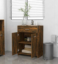 Badezimmerschrank Räuchereiche 60x33x80 cm Holzwerkstoff