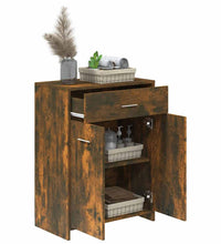 Badezimmerschrank Räuchereiche 60x33x80 cm Holzwerkstoff