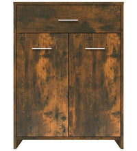 Badezimmerschrank Räuchereiche 60x33x80 cm Holzwerkstoff