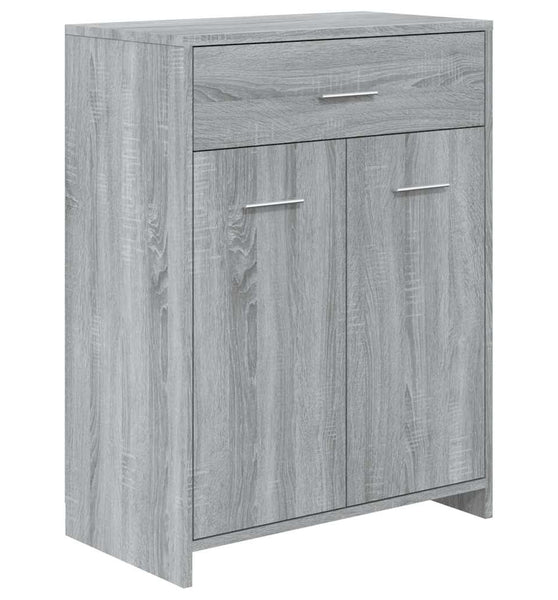 Badezimmerschrank Grau Sonoma 60x33x80 cm Holzwerkstoff