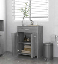 Badezimmerschrank Grau Sonoma 60x33x80 cm Holzwerkstoff
