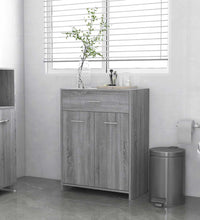 Badezimmerschrank Grau Sonoma 60x33x80 cm Holzwerkstoff