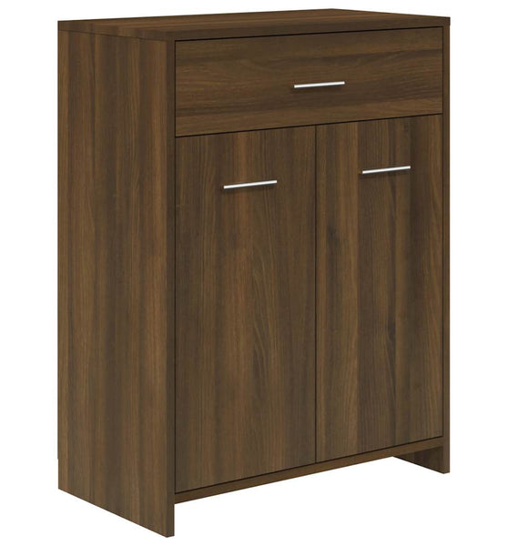 Badezimmerschrank Braun Eichen-Optik 60x33x80 cm Holzwerkstoff