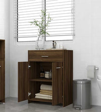 Badezimmerschrank Braun Eichen-Optik 60x33x80 cm Holzwerkstoff
