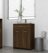 Badezimmerschrank Braun Eichen-Optik 60x33x80 cm Holzwerkstoff