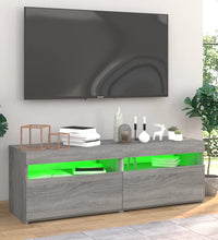 TV-Schränke 2 Stk. mit LED-Leuchten Grau Sonoma 60x35x40 cm