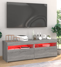 TV-Schränke 2 Stk. mit LED-Leuchten Grau Sonoma 60x35x40 cm