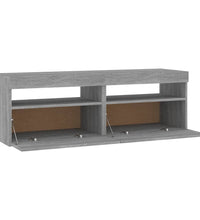 TV-Schränke 2 Stk. mit LED-Leuchten Grau Sonoma 60x35x40 cm