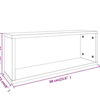 Würfelregale 6 Stk. Grau Sonoma 60x15x23 cm Holzwerkstoff