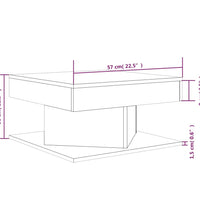 Couchtisch Grau Sonoma 57x57x30 cm Holzwerkstoff