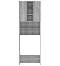 Waschmaschinenschrank Grau Sonoma 64x25,5x190 cm