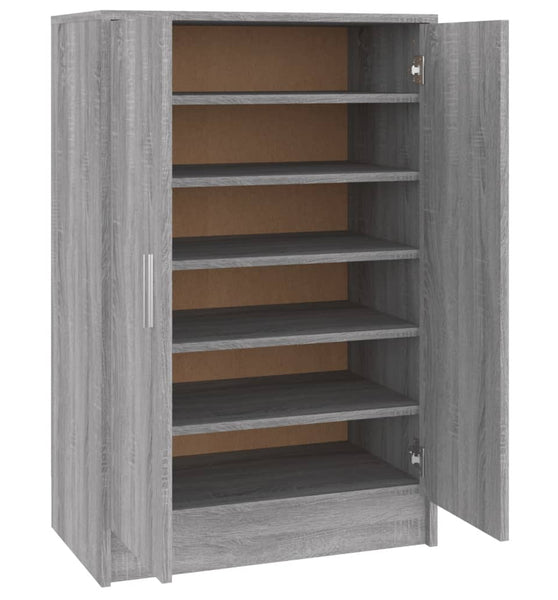 Schuhschrank Grau Sonoma 60x35x92 cm Holzwerkstoff