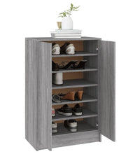 Schuhschrank Grau Sonoma 60x35x92 cm Holzwerkstoff