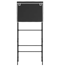 Waschmaschinenregal 2 Ablagen Schwarz 71x29,5x170,5 cm Eisen