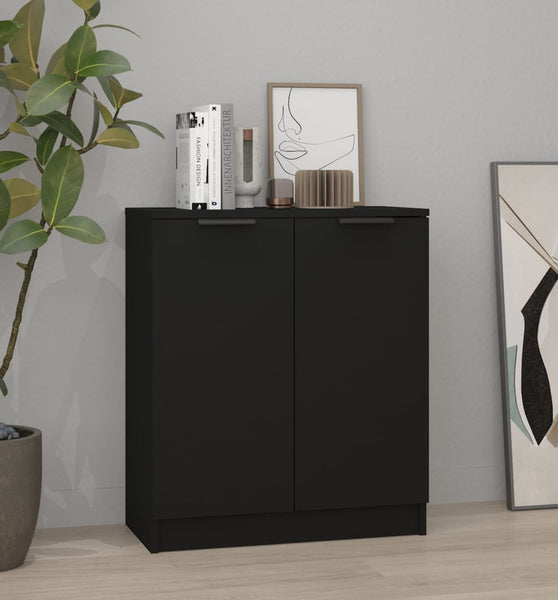 Sideboard Schwarz 60x30x70 cm Holzwerkstoff