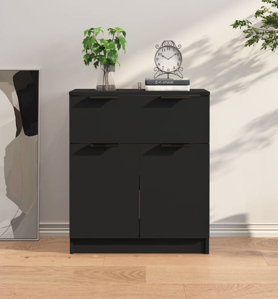 Sideboard Schwarz 60x30x70 cm Holzwerkstoff