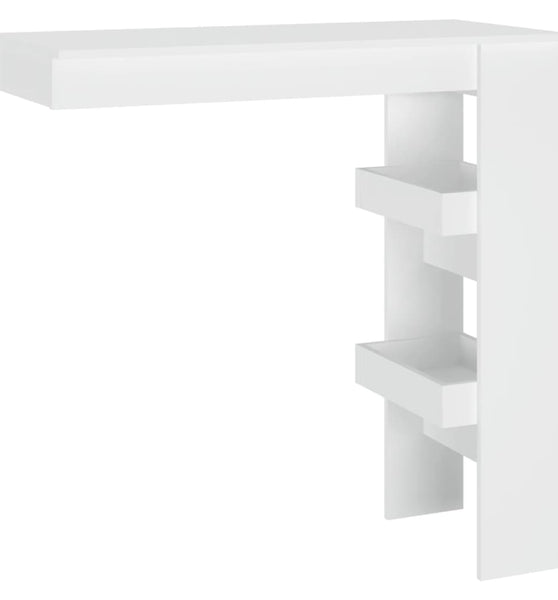 Wand-Bartisch Weiß 102x45x103,5 cm Holzwerkstoff