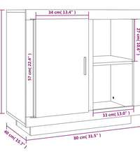 Sideboard Betongrau 80x40x75 cm