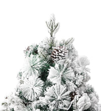 Weihnachtsbaum mit Beleuchtung Schnee und Zapfen 195 cm PVC&PE