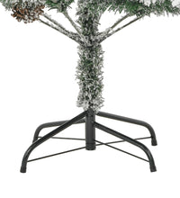 Weihnachtsbaum mit Beleuchtung Schnee und Zapfen 195 cm PVC&PE