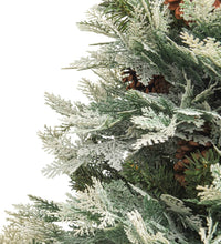 Weihnachtsbaum mit Beleuchtung und Kiefernzapfen Grün 150 cm