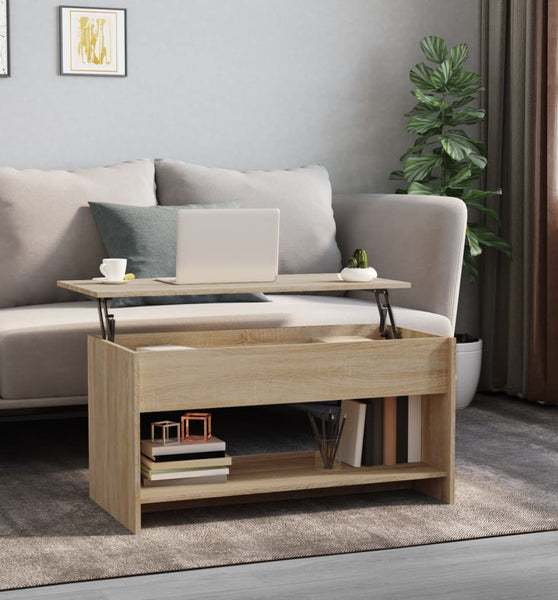 Couchtisch Sonoma-Eiche 102x50x52,5 cm Holzwerkstoff