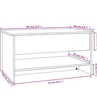 Couchtisch Betongrau 80x50x40 cm Holzwerkstoff