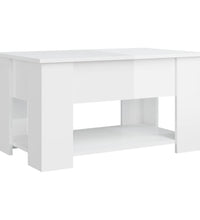 Couchtisch Hochglanz-Weiß 79x49x41 cm Holzwerkstoff