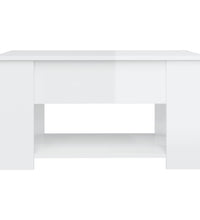 Couchtisch Hochglanz-Weiß 79x49x41 cm Holzwerkstoff