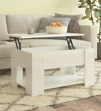 Couchtisch Hochglanz-Weiß 79x49x41 cm Holzwerkstoff