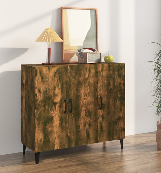 Sideboard Räuchereiche 90x34x80 cm Holzwerkstoff