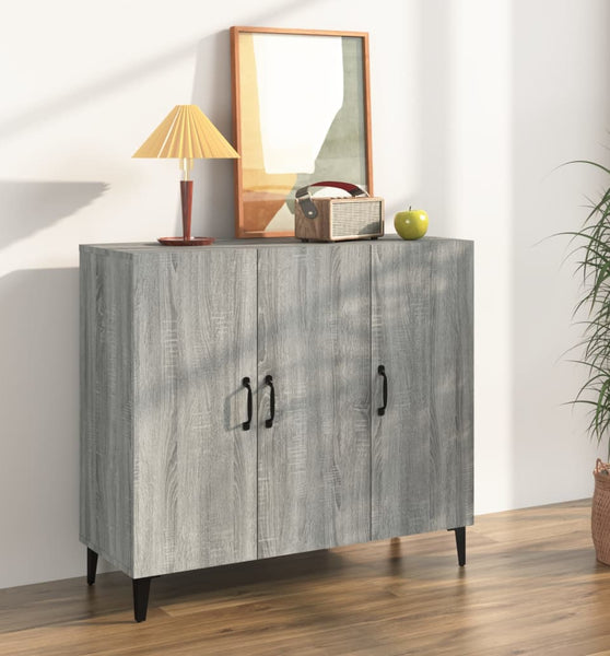 Sideboard Grau Sonoma 90x34x80 cm Holzwerkstoff