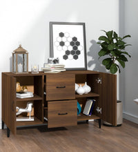 Sideboard Braun Eichen-Optik 100x36x60 cm Holzwerkstoff