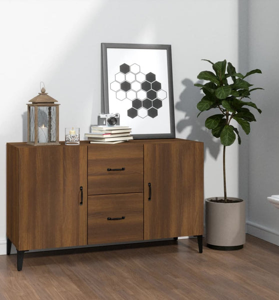 Sideboard Braun Eichen-Optik 100x36x60 cm Holzwerkstoff