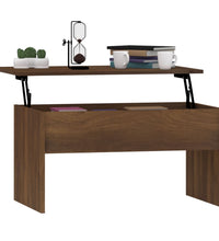 Couchtisch Braun Eichen-Optik 80x50,5x41,5 cm Holzwerkstoff