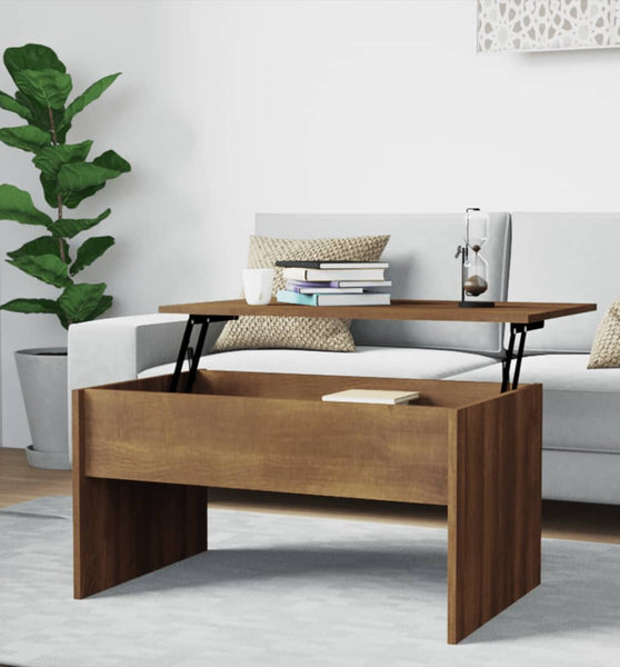 Couchtisch Braun Eichen-Optik 80x50,5x41,5 cm Holzwerkstoff