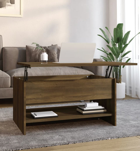 Couchtisch Braun Eichen-Optik 80x50x40 cm Holzwerkstoff