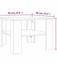 Couchtisch Braun Eichen-Optik 60x60x42 cm Holzwerkstoff