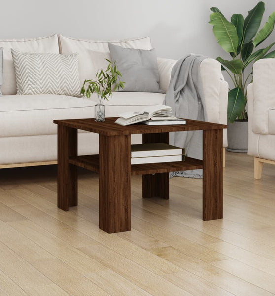 Couchtisch Braun Eichen-Optik 60x60x42 cm Holzwerkstoff